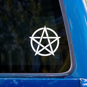 Pentagram Vinyl Sticker Decal - pentacle wiccan symbol