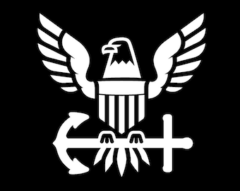 US Navy Symbol Vinyl Aufkleber - Militärdienst Adler Aufkleber