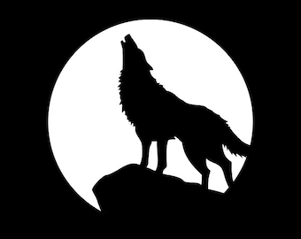 Howling Wolf vinyl sticker decal