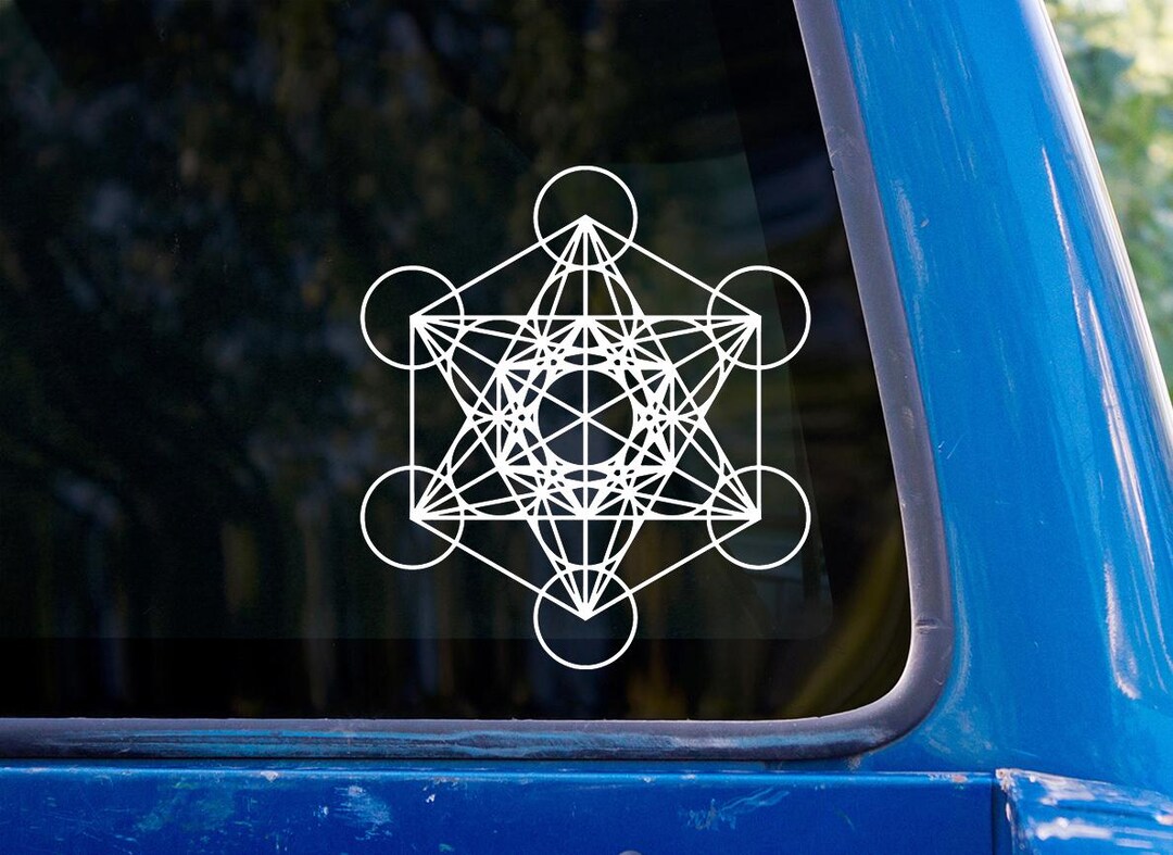 Metatrons Cube Vinyl Sticker - Sacred Geometry Decar - Etsy