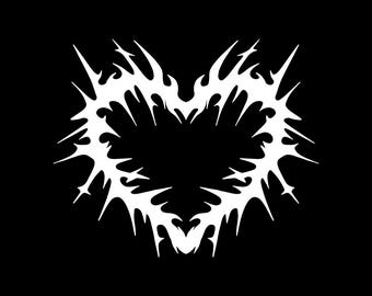 Vinylsticker tribal hartsymbool - tattoo-stijl hart autosticker