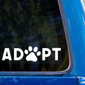 Adopt Decal - pet rescue
