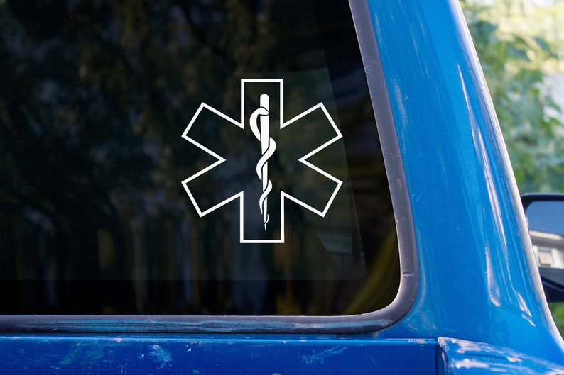 Adesivo In Vinile Personalizzato "Star Of Life EMS EMT Paramedic - Foto 7