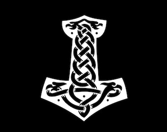 Thors Hammer Vinyl Aufkleber