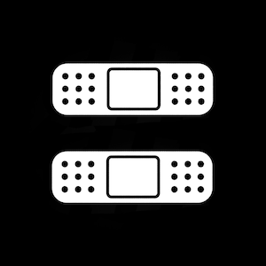 2 Car Scratch Bandage decals - funny band-aid