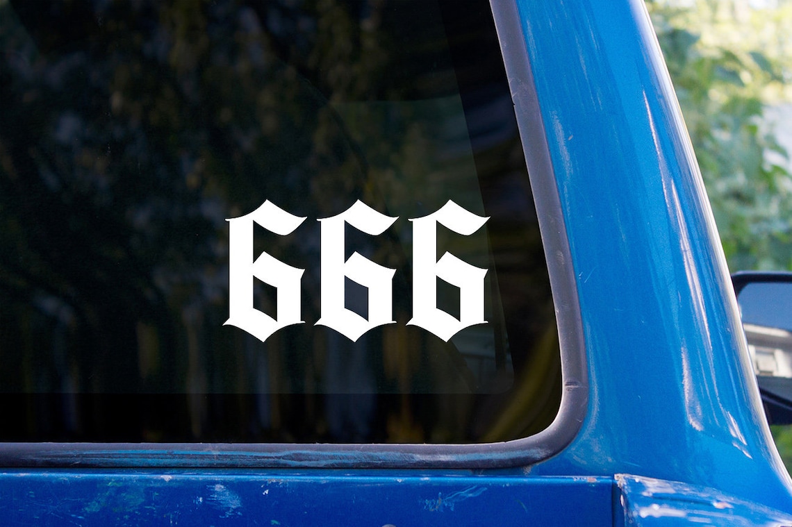 666 Vinyl Sticker Decal - Etsy