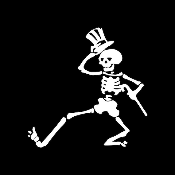 Dancing Skeleton Decal Grateful Dead Etsy