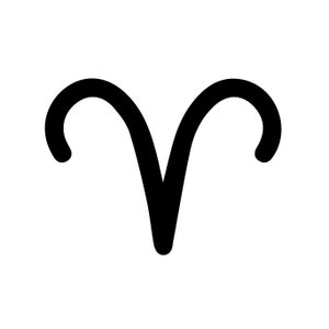 Aries Zodiac Symbol Decal - Etsy
