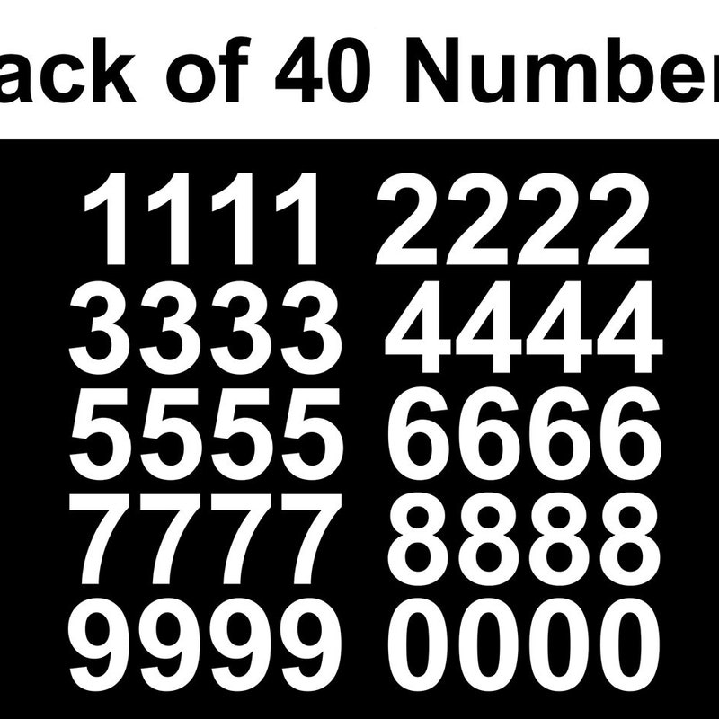 1 to 12 Number Stickers - Etsy