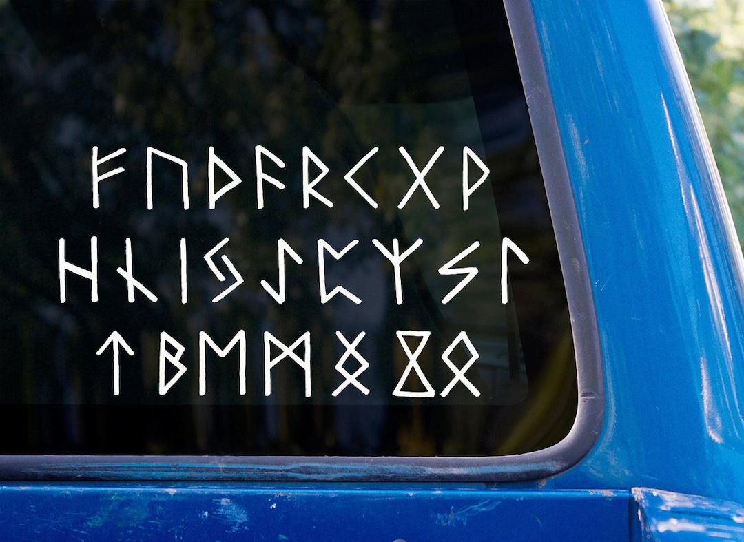 Set of 24 Runes Vinyl Stickers Norse Rune Decals Viking Etsy
