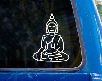 Adesivo per meditazione Buddha, in vinile, per yoga, buddismo, zen