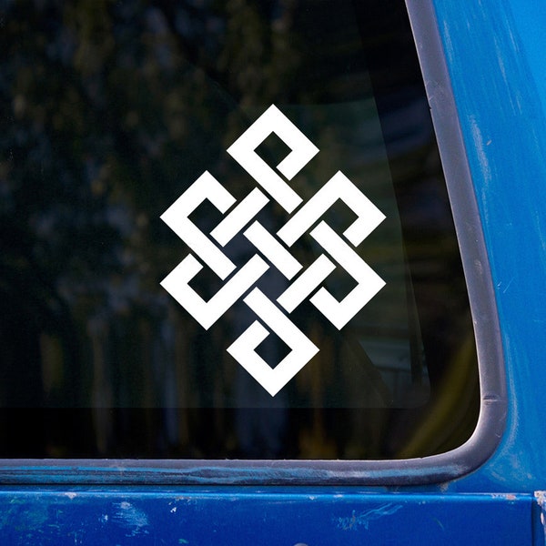 Eternity Knot Vinyl Sticker - Endless Knot Decal