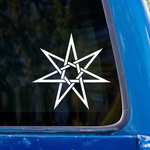 Elven Star Vinyl Sticker Decal - 7 Point Symbol