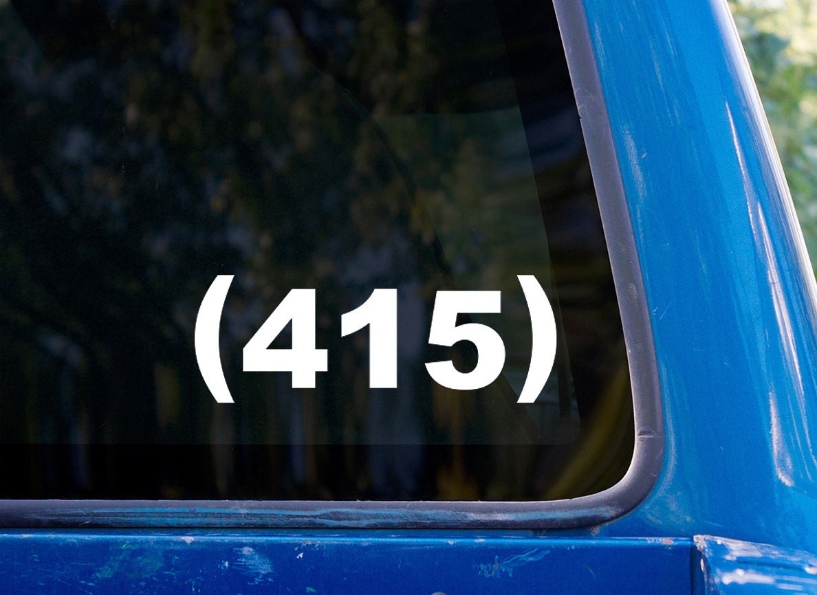 Custom Area Code Vinyl Sticker Decal - Local Pride Number Stickers - Etsy
