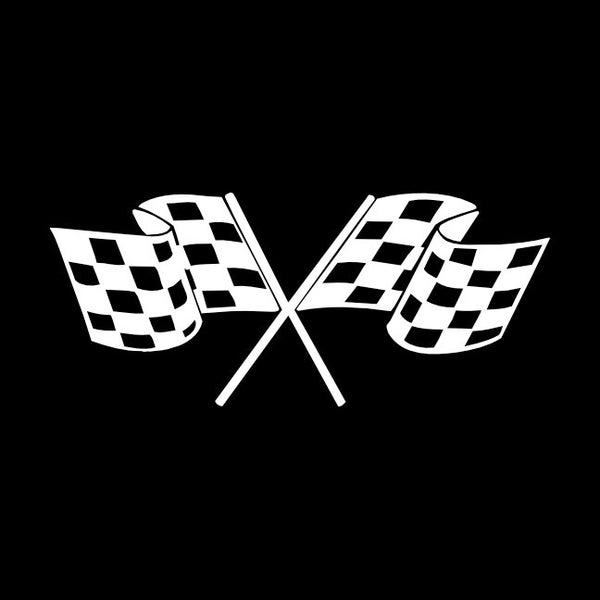 Checkered Racing Flags Decal