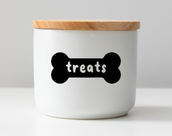 Etichetta per barattolo di dolcetti per cani - Adesivo in vinile per dolcetti a forma di osso