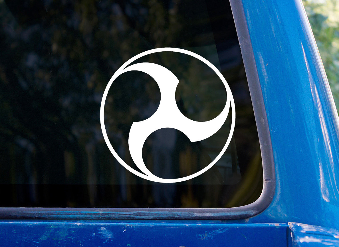 Tomoe Vinyl Sticker - Japanese Symbol Decal - Shinto Samurai Crest - Etsy