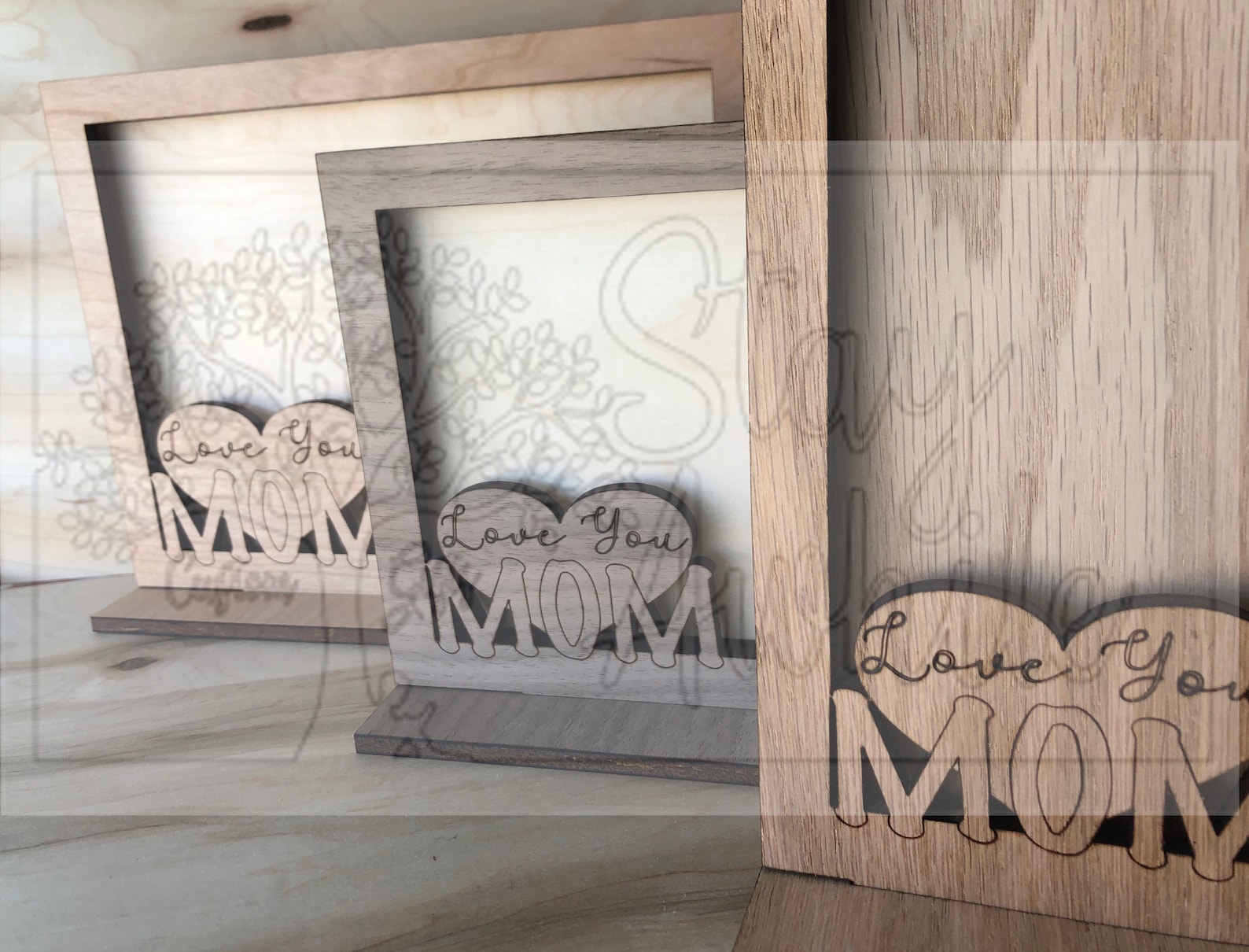 Love You Mom Frame 5x7 Mother’s Day Laser Cut File for - Etsy Australia