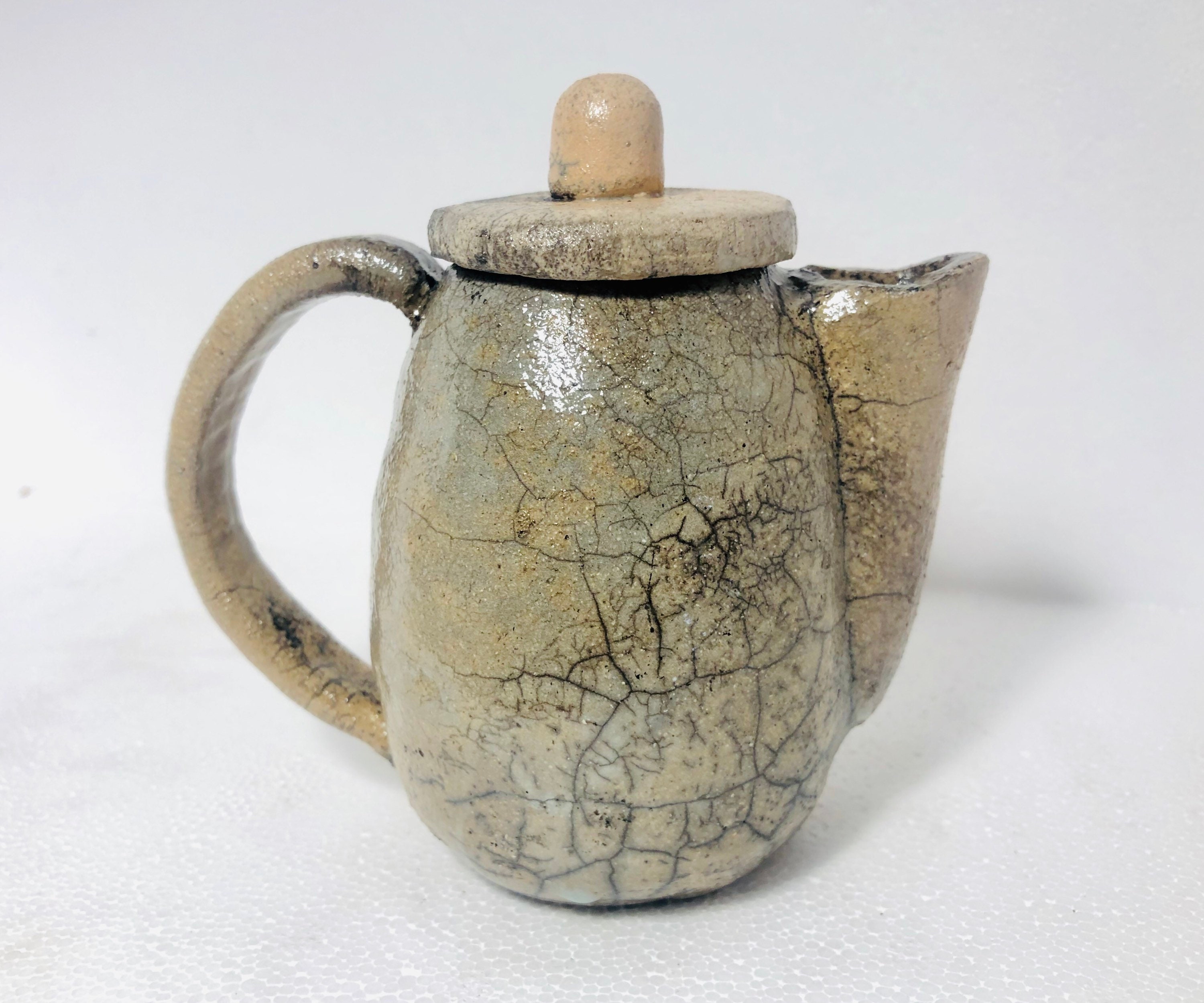 Small Raku teapot Raku ceramic teapot Etsy