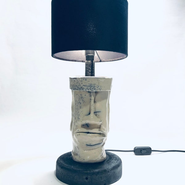 Lampe Tiki en céramique, lampe tiki en céramique