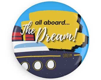 Disney Cruise Line - Imanes redondos - Disney Dream (Disponible en 1 o 10 piezas - ¡Regalos perfectos para extender peces!)