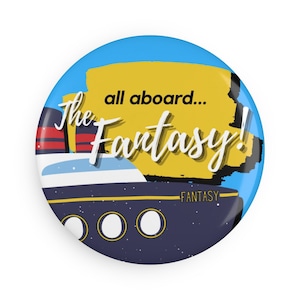Disney Cruise Line - Round Magnets - Disney Fantasy (Available in 1 or 10 pcs - Perfect Fish Extender Gifts!)