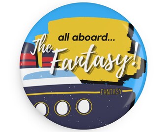 Disney Cruise Line - Imanes redondos - Disney Fantasy (Disponible en 1 o 10 piezas - ¡Regalos perfectos para extender peces!)