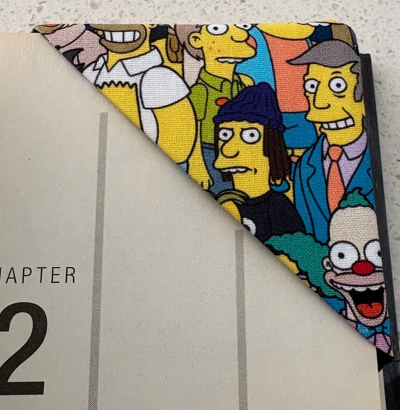 Simpsons Bookmark Draw Simpsons Corner Bookmark - Etsy
