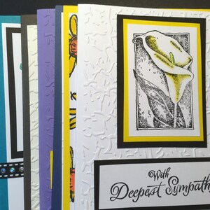 10 cartes assorties faites à la main