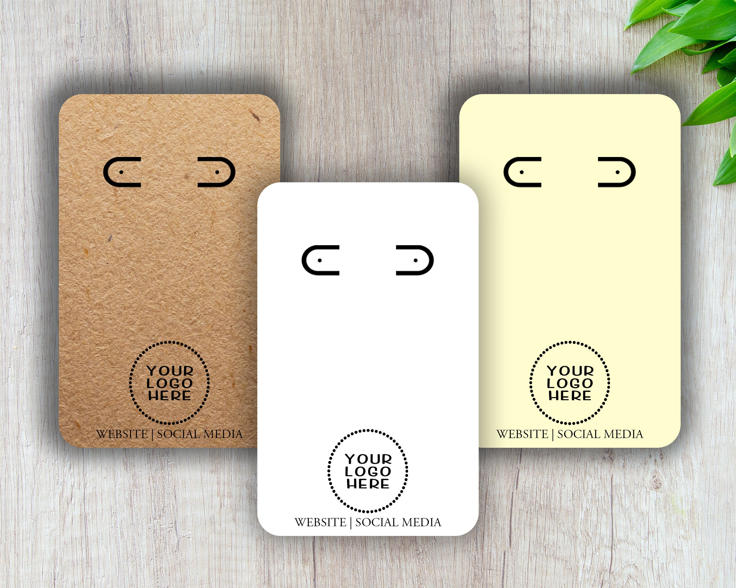 Custom Leverback Earring Cards, Earring Cards with logo, Personalized…