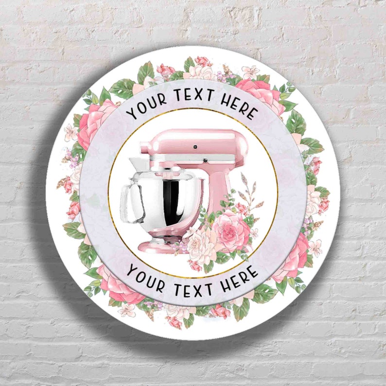 Personalizes Round Sticker Kitchen Label Stickers Kitchenaid Etsy
