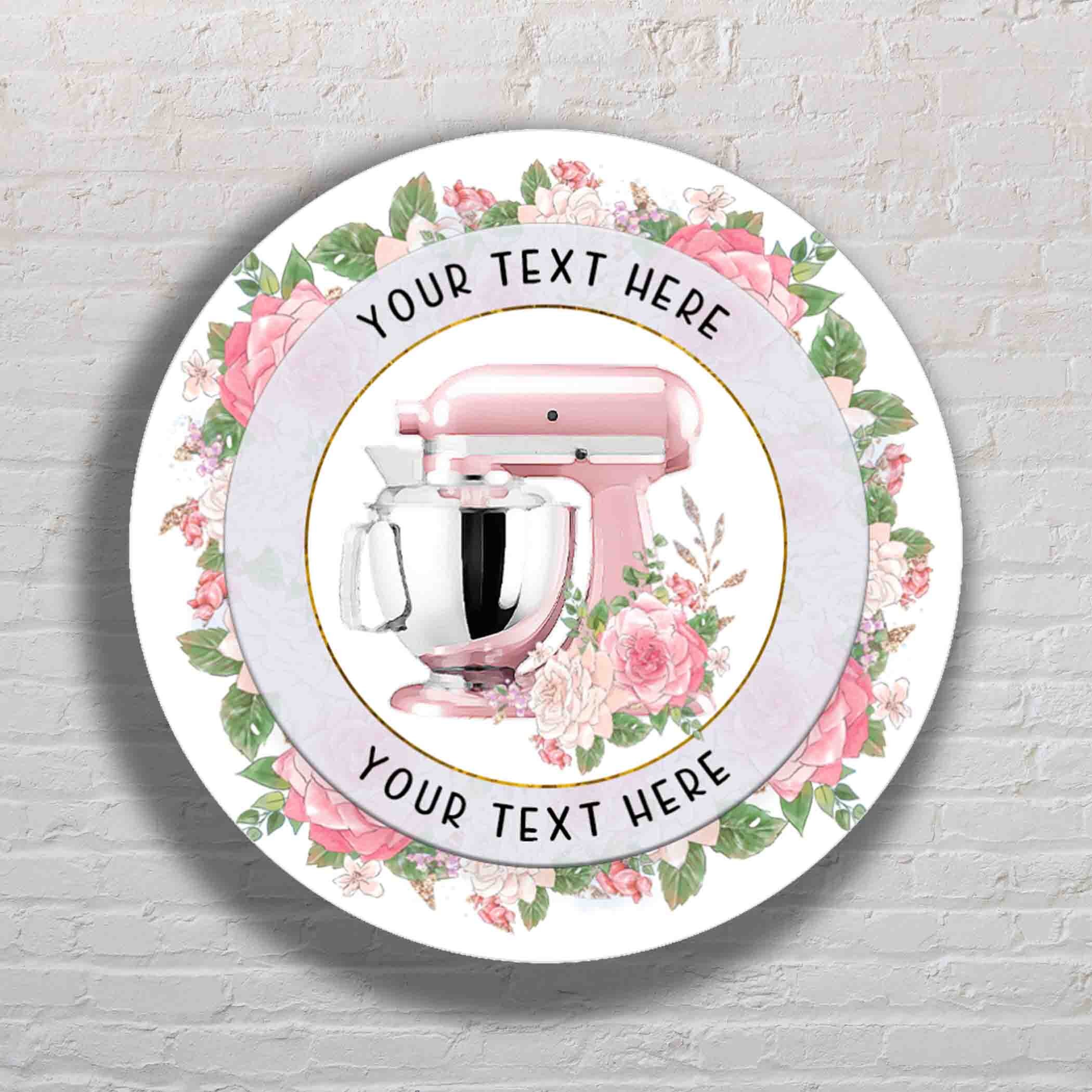 Personalizes Round Sticker Kitchen Label Stickers Kitchenaid Etsy
