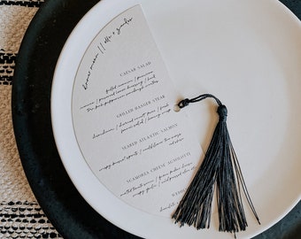 The Elle Half-Moon Tassel Menu