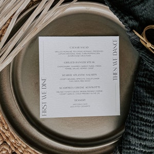 Menú Dalila (5x5) / Menú de boda moderno / Menú de cena