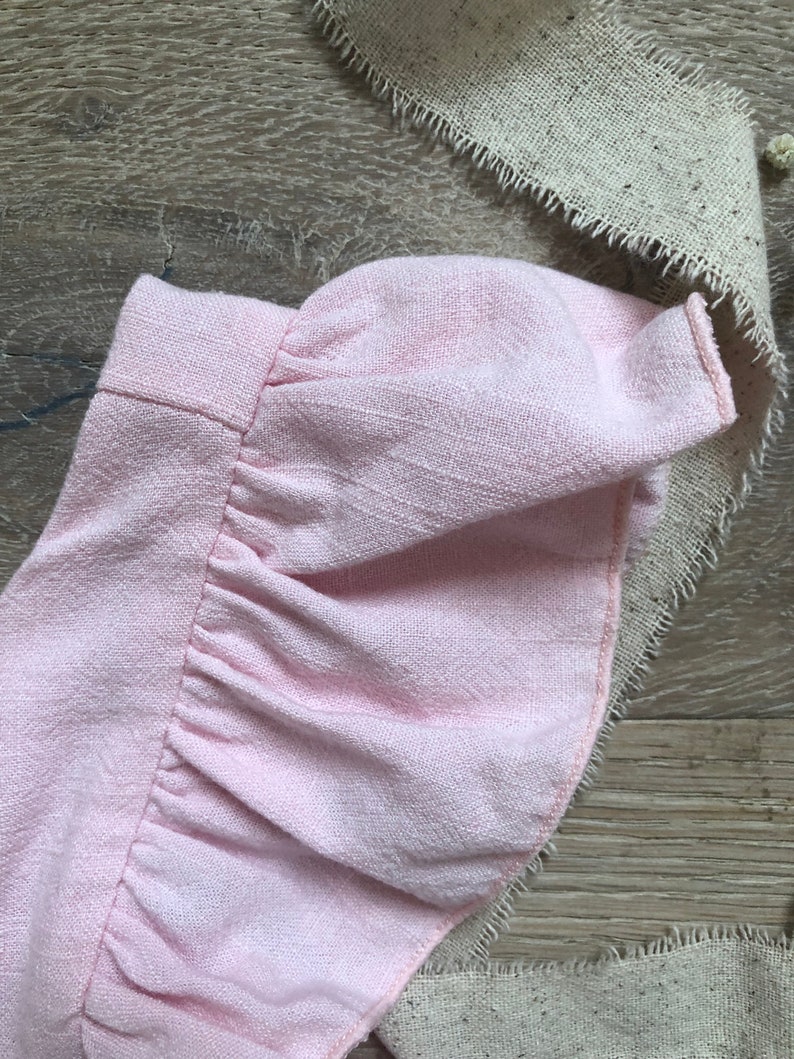 Baby Linen Set// Linen Baby Summer Set // Pink Baby Linen Etsy