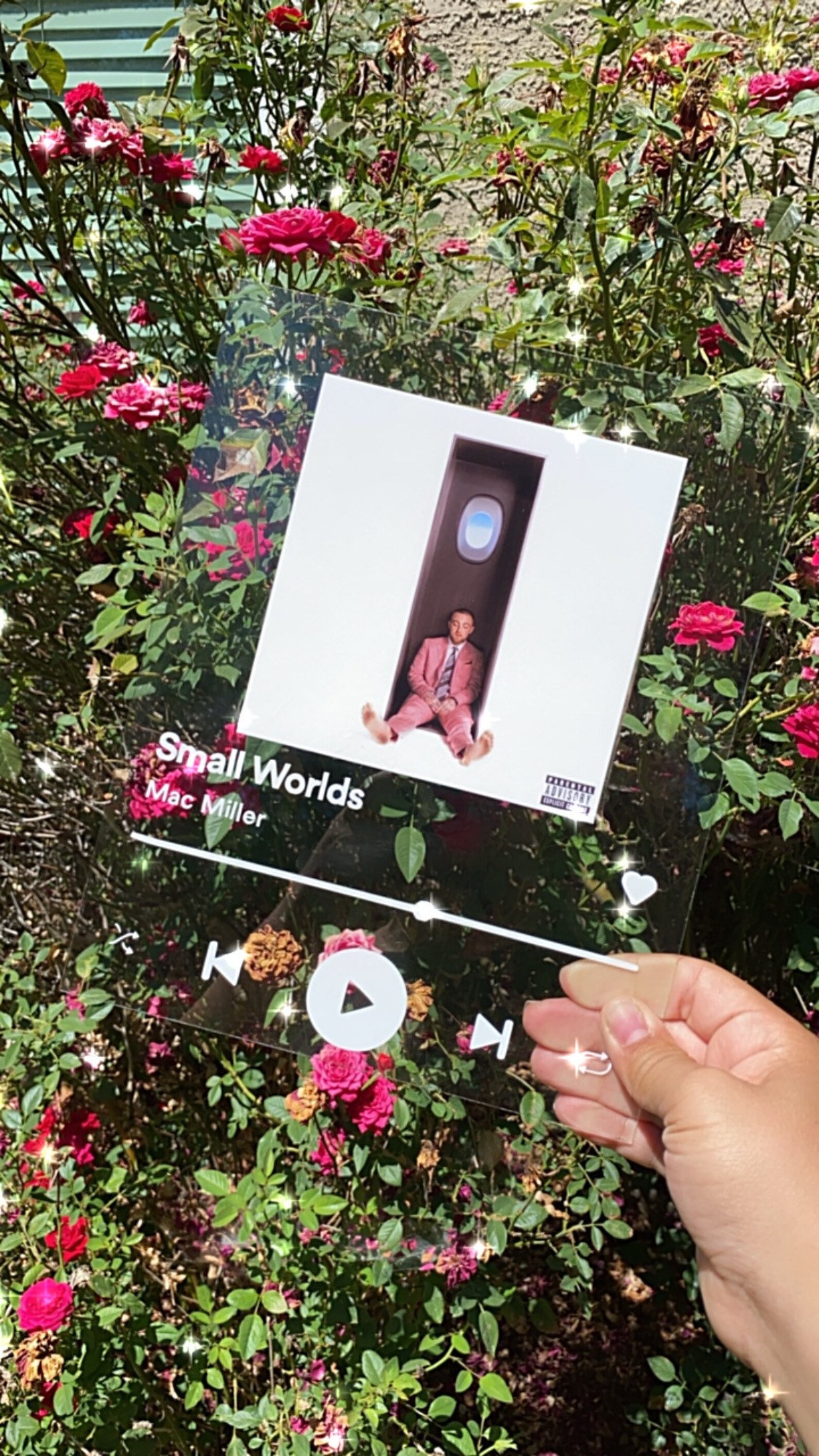 Glass Photo Album Cover/Song Apple MusicApple Music Glass Etsy