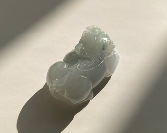 Natural Burmese Jadeite Pixiu Pendant, Genuine Grade A Jadeite Jade Pixiu Pendant, Pixiu Carving, Green Jadeite Jade, Gemstone Jewelry