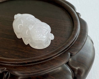 Natural Burmese Jadeite Pixiu Pendant, Genuine Grade A Pixiu Jadeite Pendant, Jade Pixiu Carving, Carved Jadeite Jewelry, Pixiu Jade Pendant