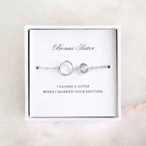 Bonus Sister Gift - Silver Eternity Bracelet/ Sister in Law Gift/ Bonus Sister Bracelet/ Sister in Law Bracelet/ Wedding Gift from Bride