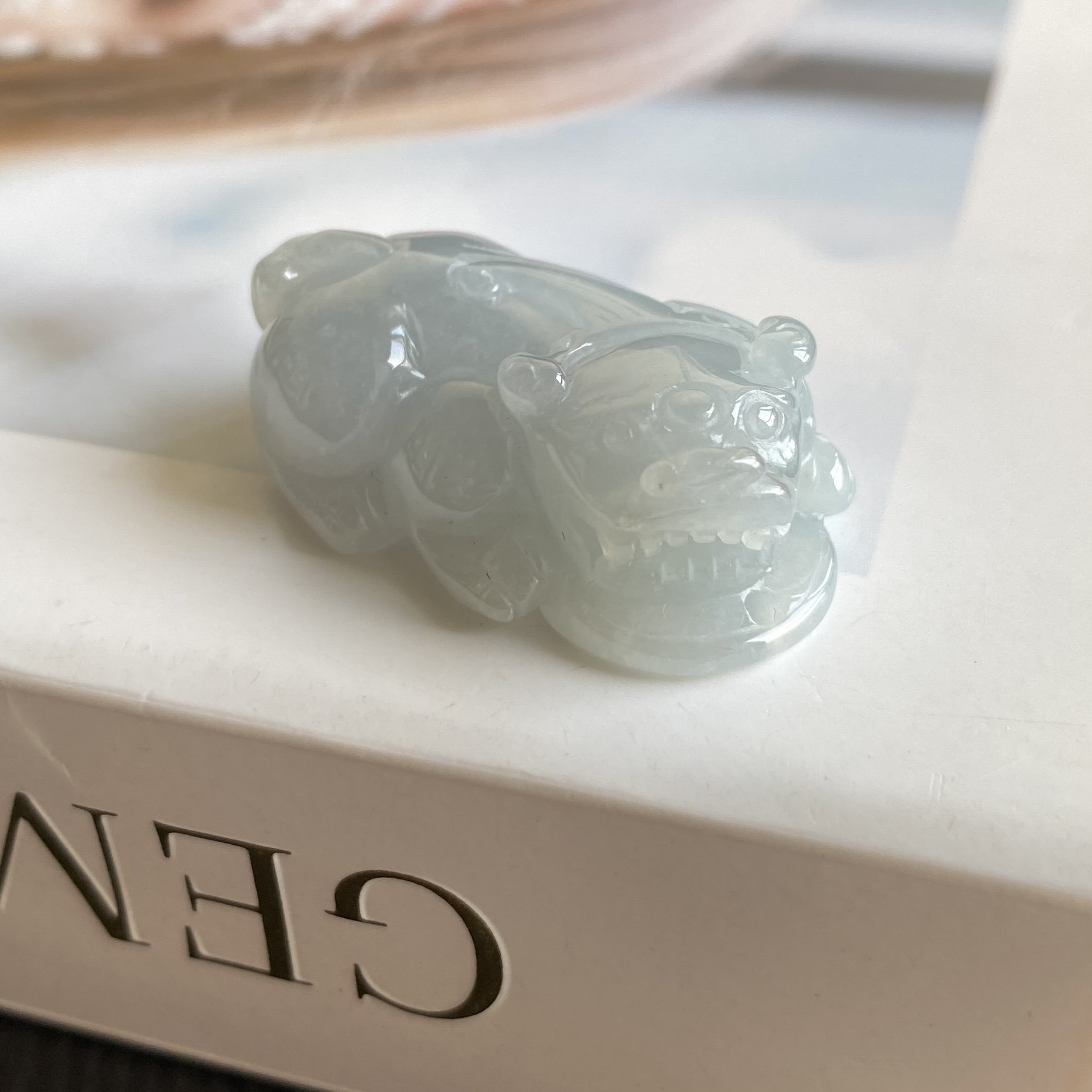 天然ビルマ翡翠貔貅ペンダント、本物のグレードA翡翠貔貅ペンダント