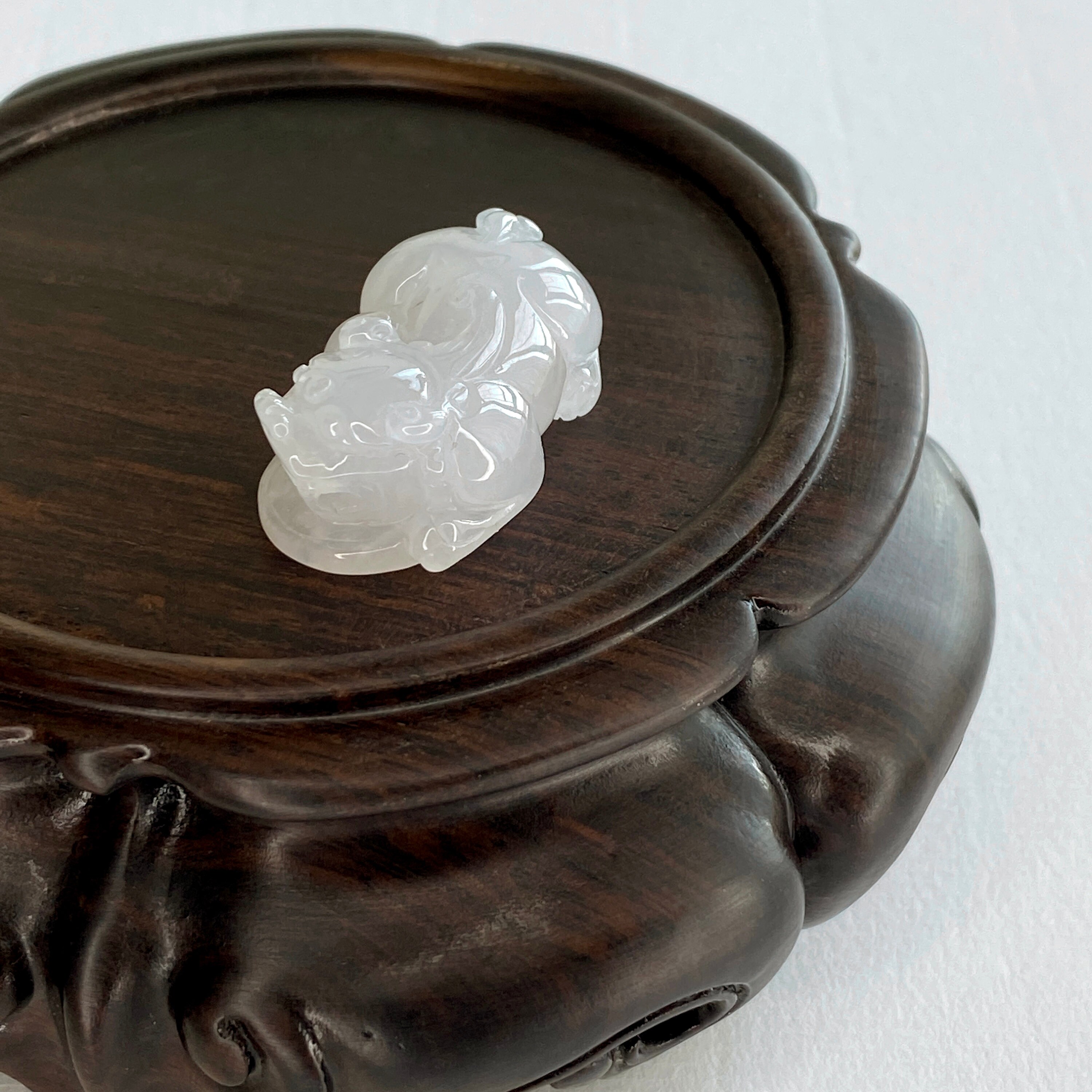 天然ビルマ翡翠貔貅ペンダント、本物のグレード A 貔貅翡翠ペンダント