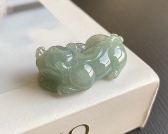 天然ビルマ翡翠貔貅ペンダント、本物のグレード A 翡翠貔貅ペンダント