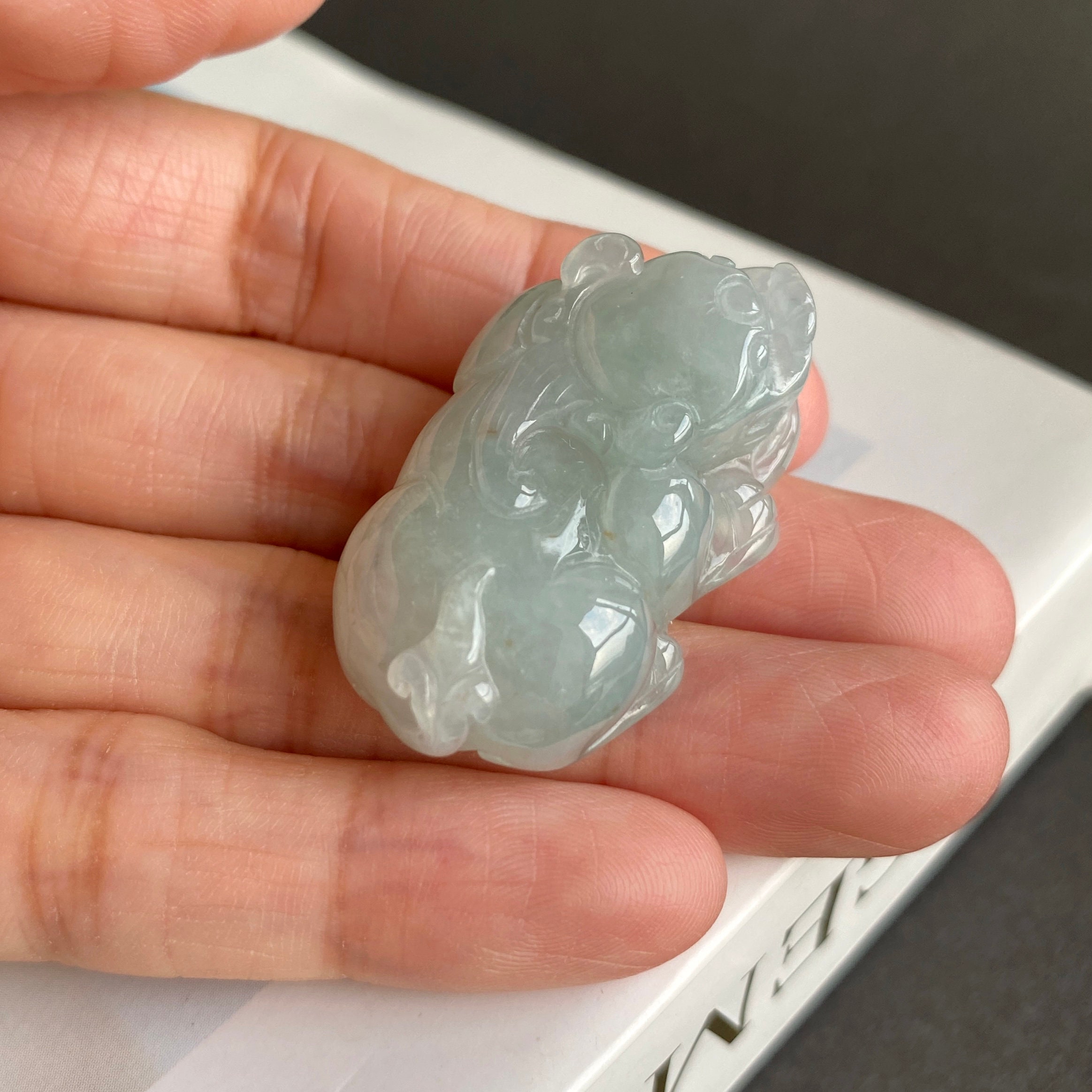 天然ビルマ翡翠貔貅ペンダント、本物のグレード A 翡翠貔貅ペンダント