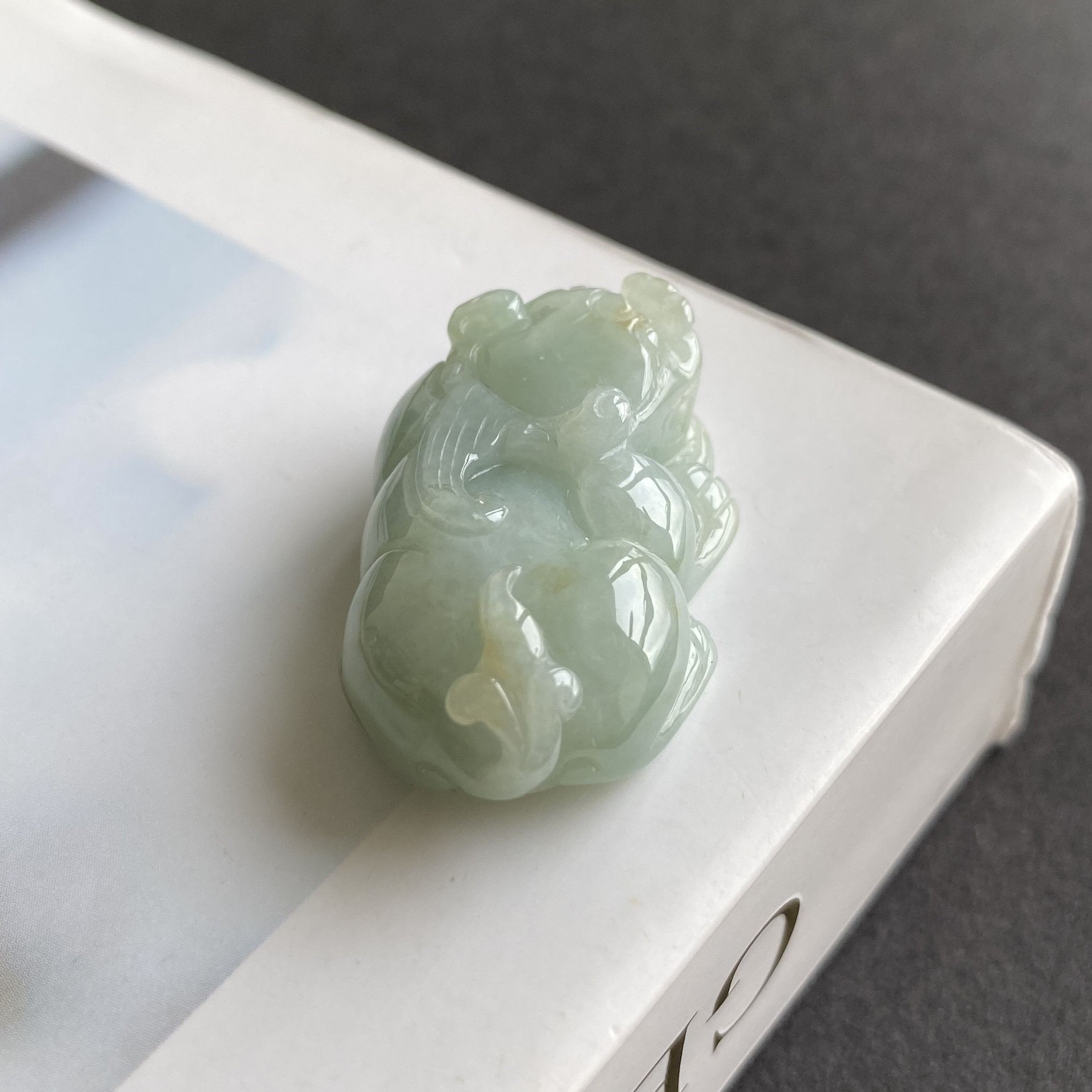 天然ビルマ翡翠貔貅ペンダント、本物のグレード A 翡翠貔貅ペンダント