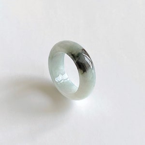 Size 6.75 Natural Burmese Jadeite Ring, Genuine Grade A Jadeite Band, Carved Jadeite Band, Green Jadeite Ring, Jade Ring, Gemstone Ring