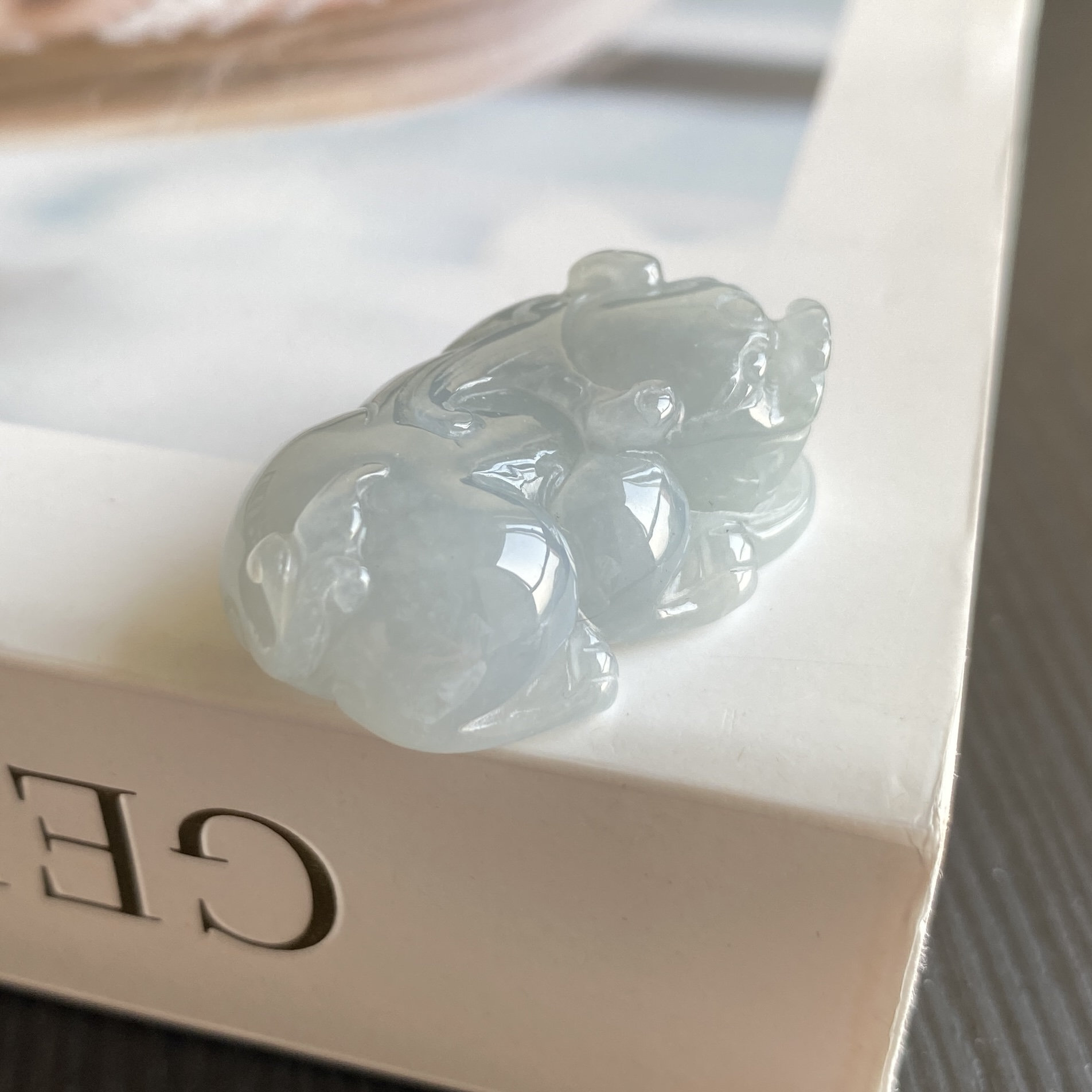 天然ビルマ翡翠貔貅ペンダント、本物のグレードA翡翠貔貅ペンダント