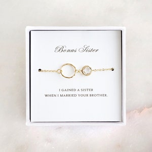 Bonus Sister Gift - Gold Eternity Bracelet/ Sister in Law Gift/ Bonus Sister Bracelet/ Sister in Law Bracelet/ Wedding Gifts from Bride