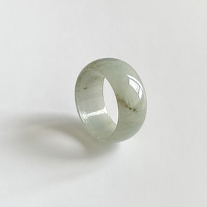 Size 10.75 Natural Burmese Jadeite Ring, Genuine Grade A Jadeite Band, Carved Jadeite Band, Green Jadeite Ring, Jade Ring, Gemstone Ring