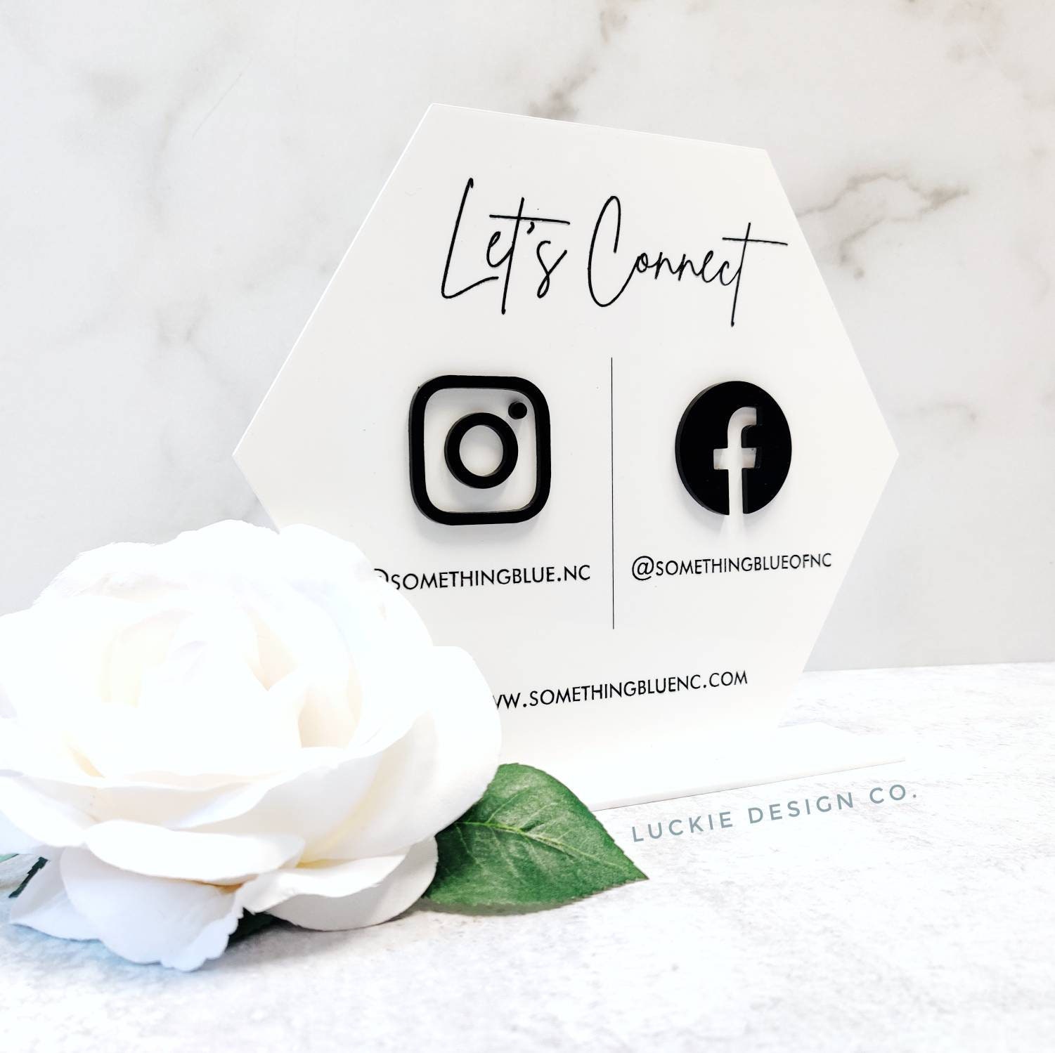 3D Let's Connect Social Media Sign Acrylic Instagram - Etsy