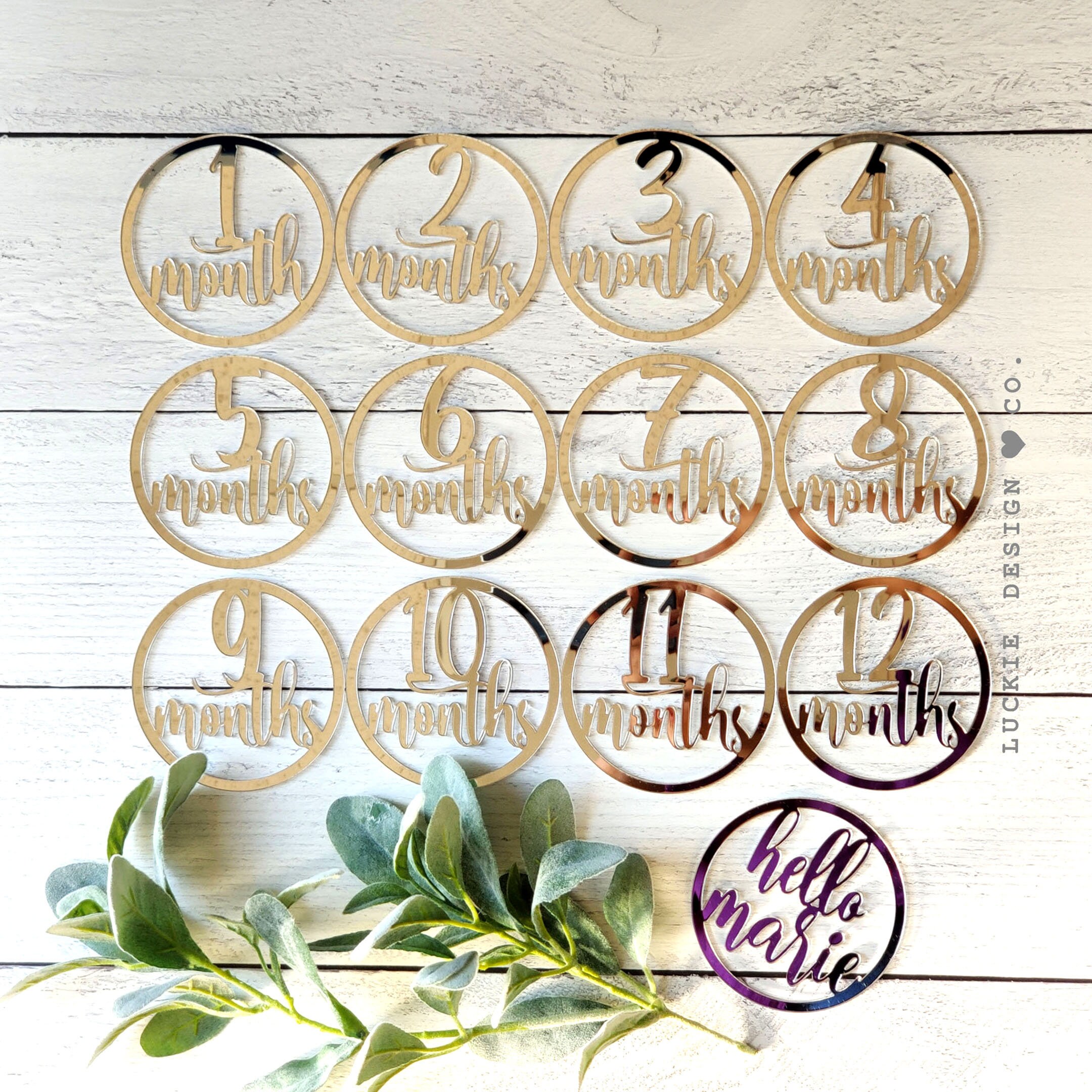 Laser Cut Baby Milestone First Year Milestones Milestone - Etsy